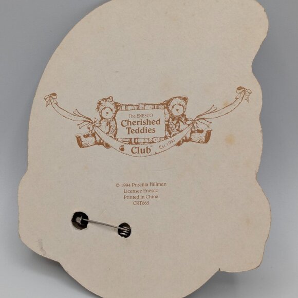 Cherished Teddies Charter Member Key Pin 1994 Collector Club Brooch - Picture 3 of 5